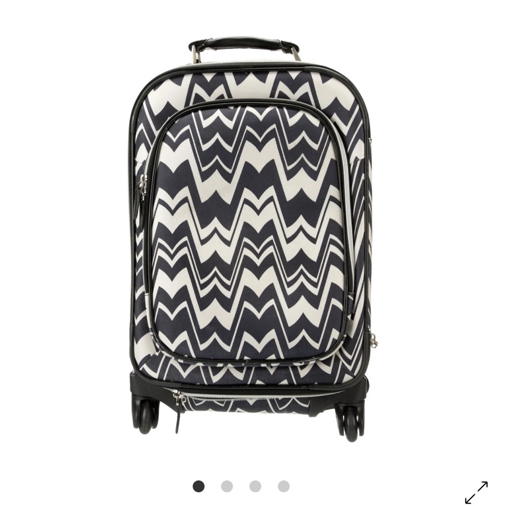 Missoni Black and White Chevron Carry On Spinner 22” Luggage